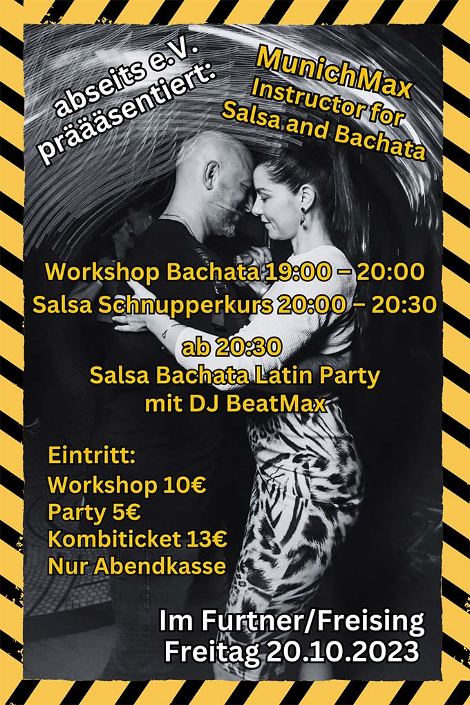 Salsa und Bachata Workshop und Party im Furtner am 20.10.2023