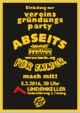 Flyer abseits e.V. Gründungsparty